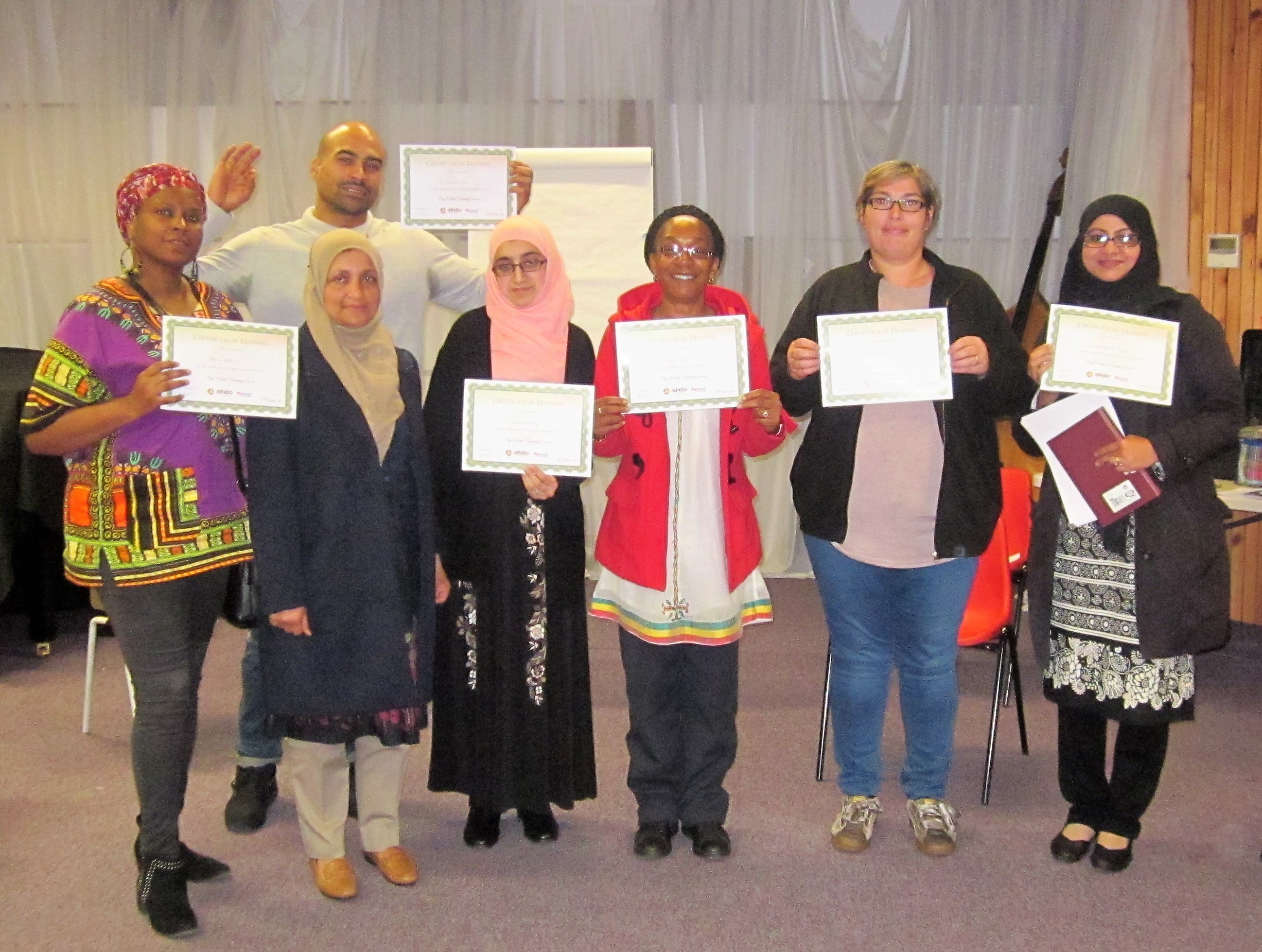 Play course participants with certificates