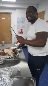 Xmas Event - 2018 - Dean carves the turkey