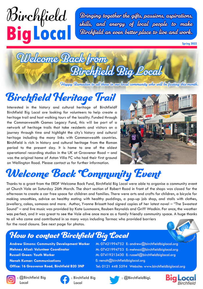 Birchfield Big Local Newsletter Spring2022